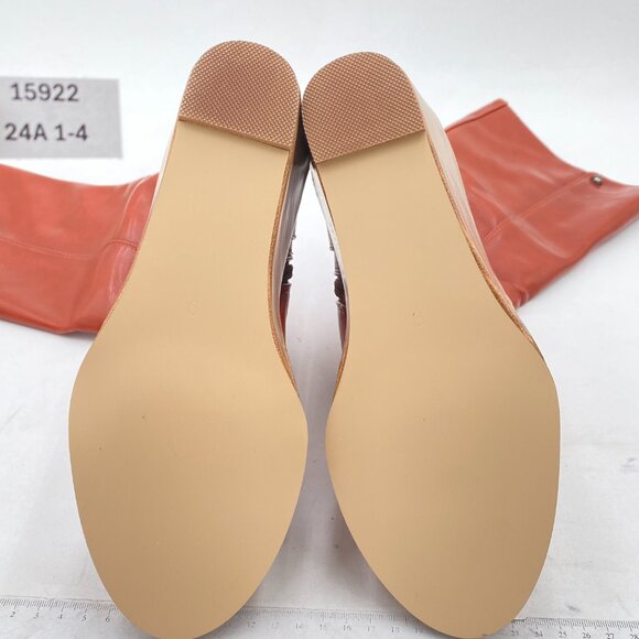 Women's  Knee High Boots Fashion Wedge Heel 3 Inch Boot for Women Orange - Picture 6 of 6